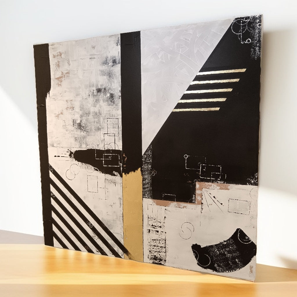 Peinture abstraite sur toile "Numéro 107" 100x100cm