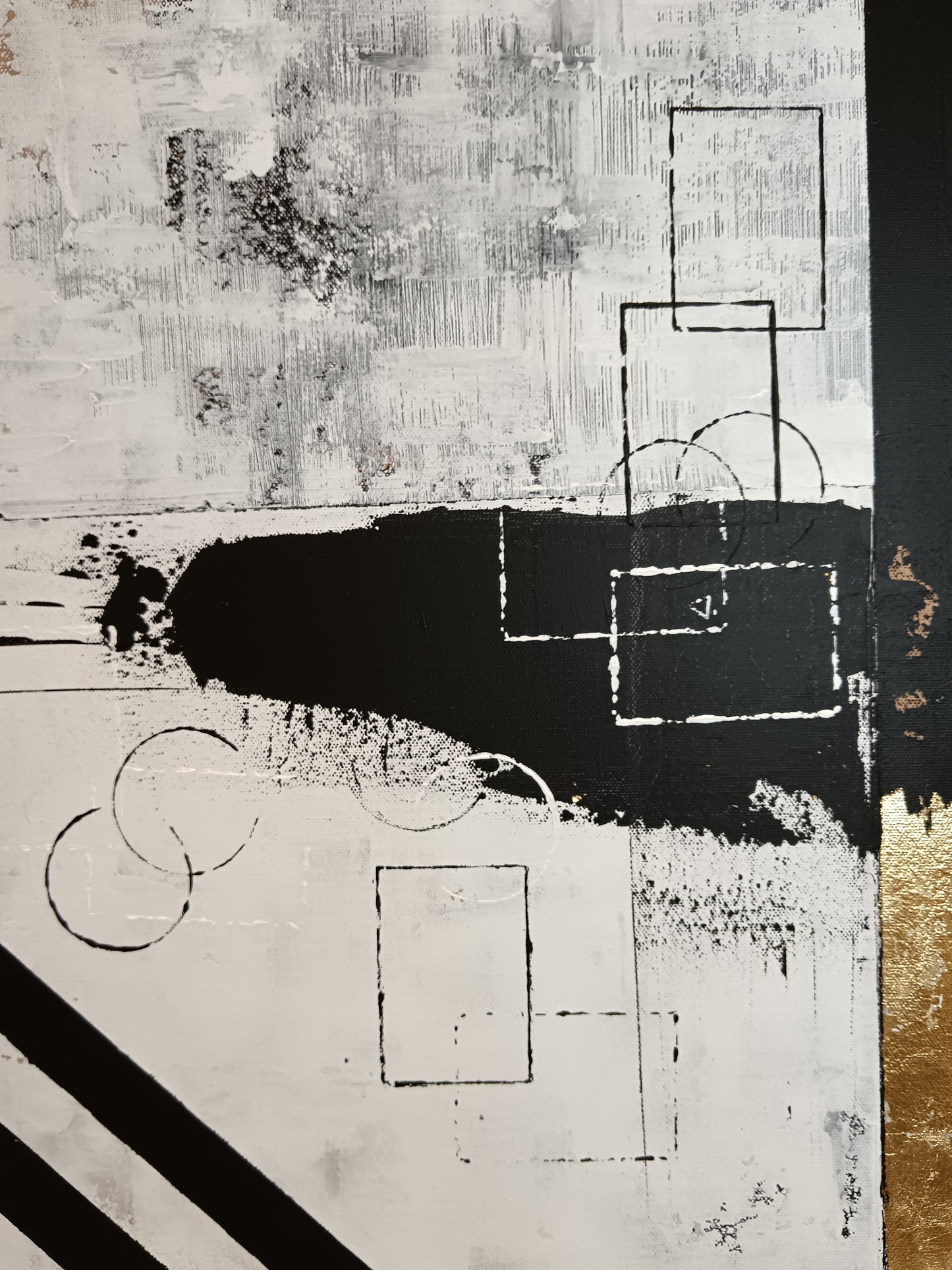 Peinture abstraite sur toile "Numéro 107" 100x100cm