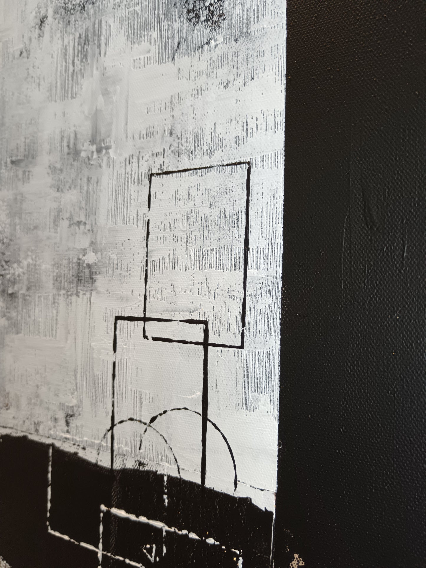 Peinture abstraite sur toile "Numéro 107" 100x100cm