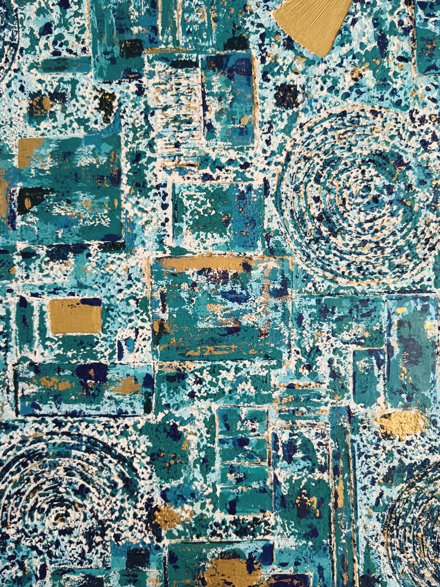 Peinture abstraite sur toile "Numéro 109" 80x80cm