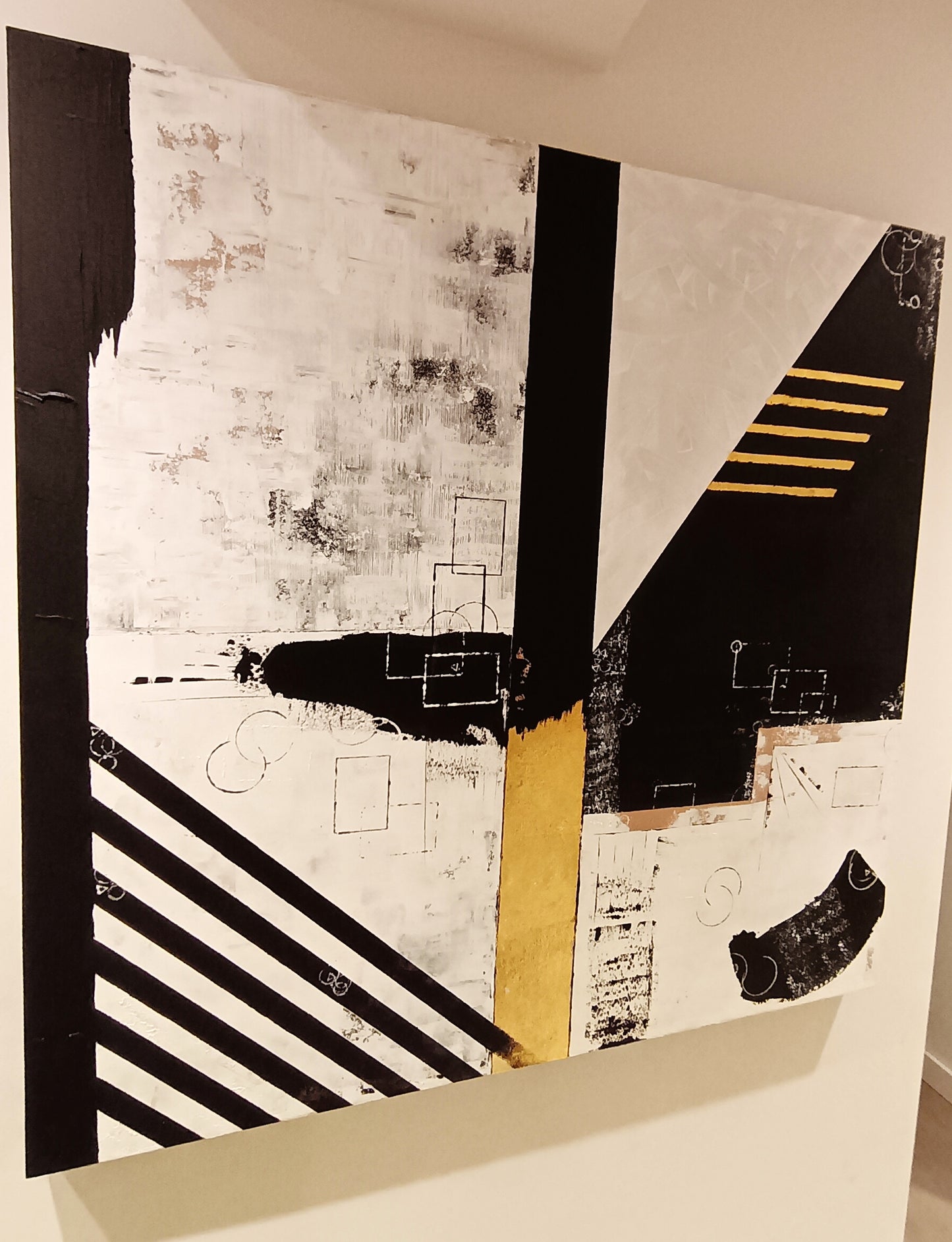 Peinture abstraite sur toile "Numéro 107" 100x100cm