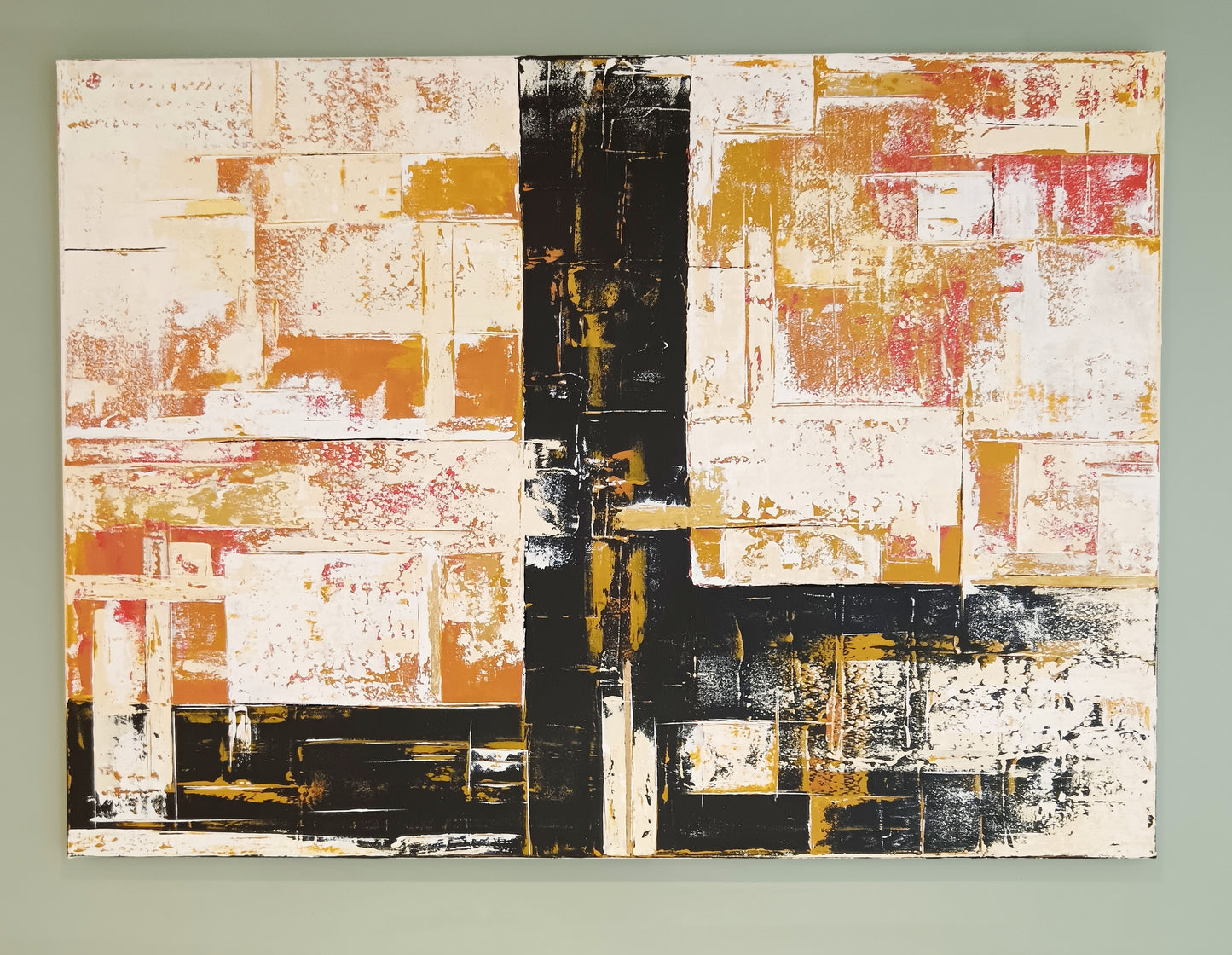 Peinture abstraite sur toile "Numéro 110" 100x73cm