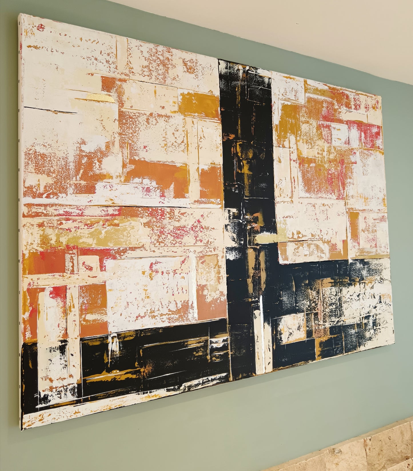 Peinture abstraite sur toile "Numéro 110" 100x73cm