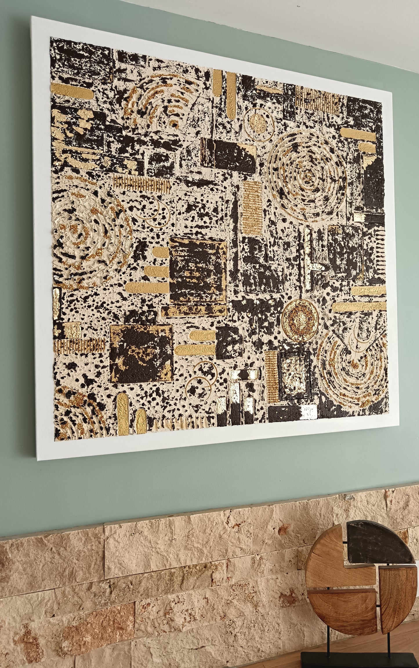 Peinture abstraite sur toile "Numéro 111" 80x80cm