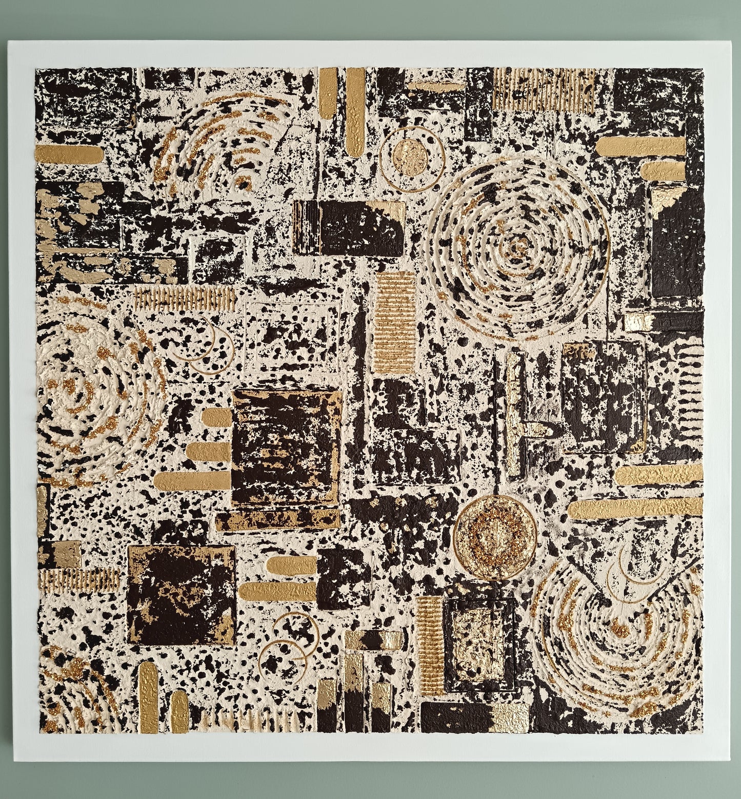 Peinture abstraite sur toile "Numéro 111" 80x80cm