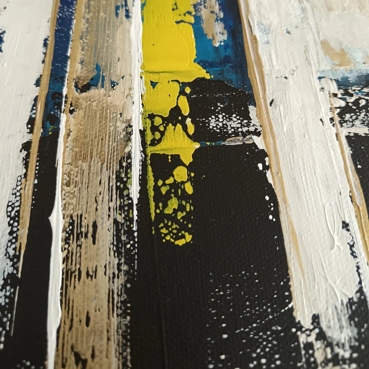 Peinture abstraite sur toile "Numéro 112" 80x80cm