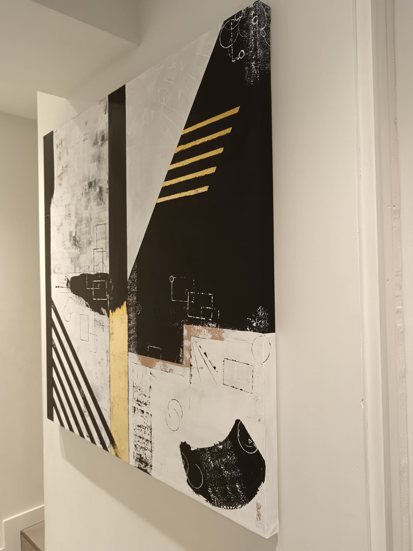 Peinture abstraite sur toile "Numéro 107" 100x100cm
