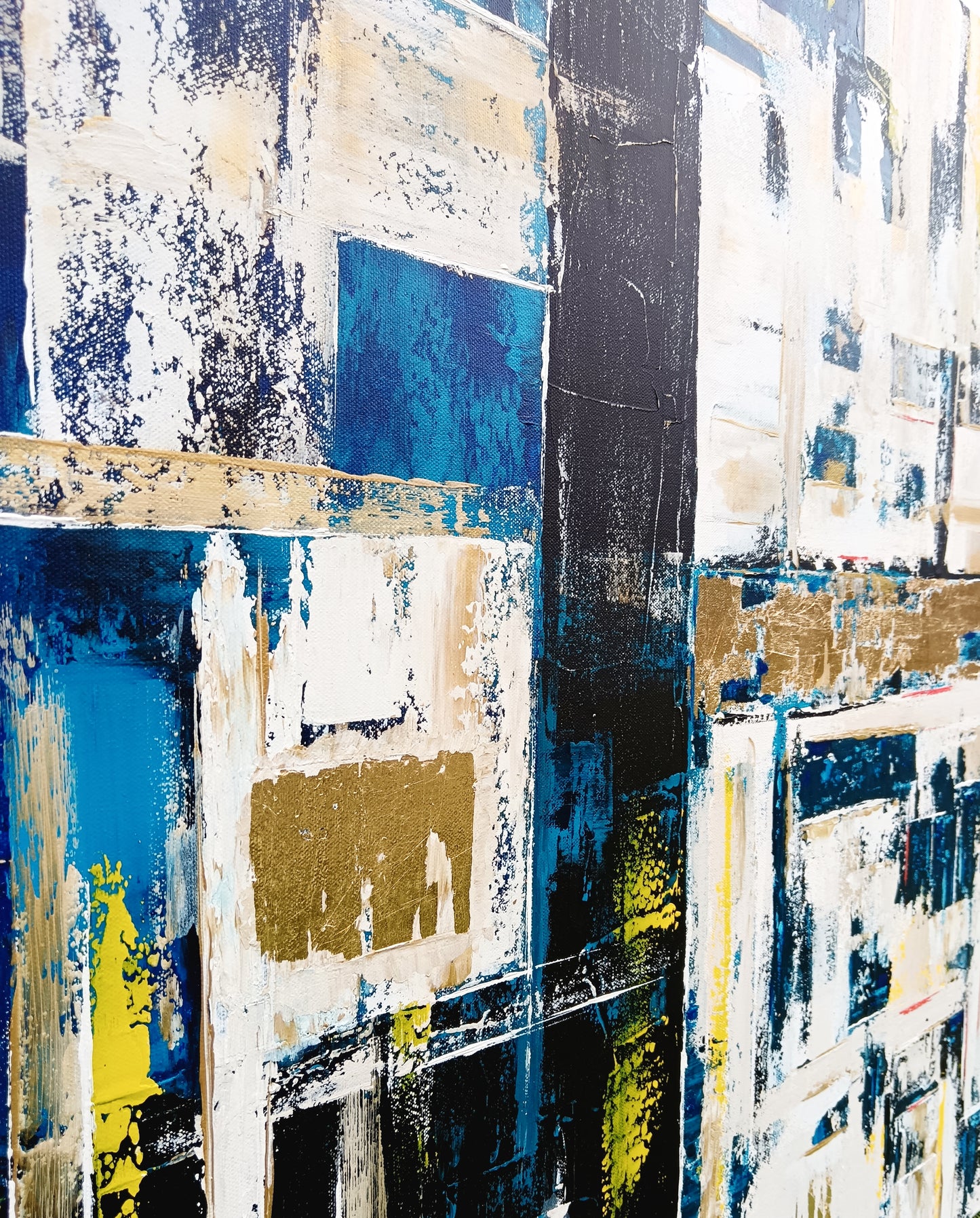 Peinture abstraite sur toile "Numéro 112" 80x80cm
