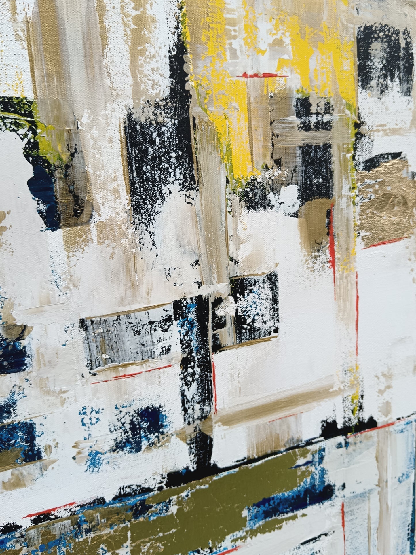 Peinture abstraite sur toile "Numéro 112" 80x80cm