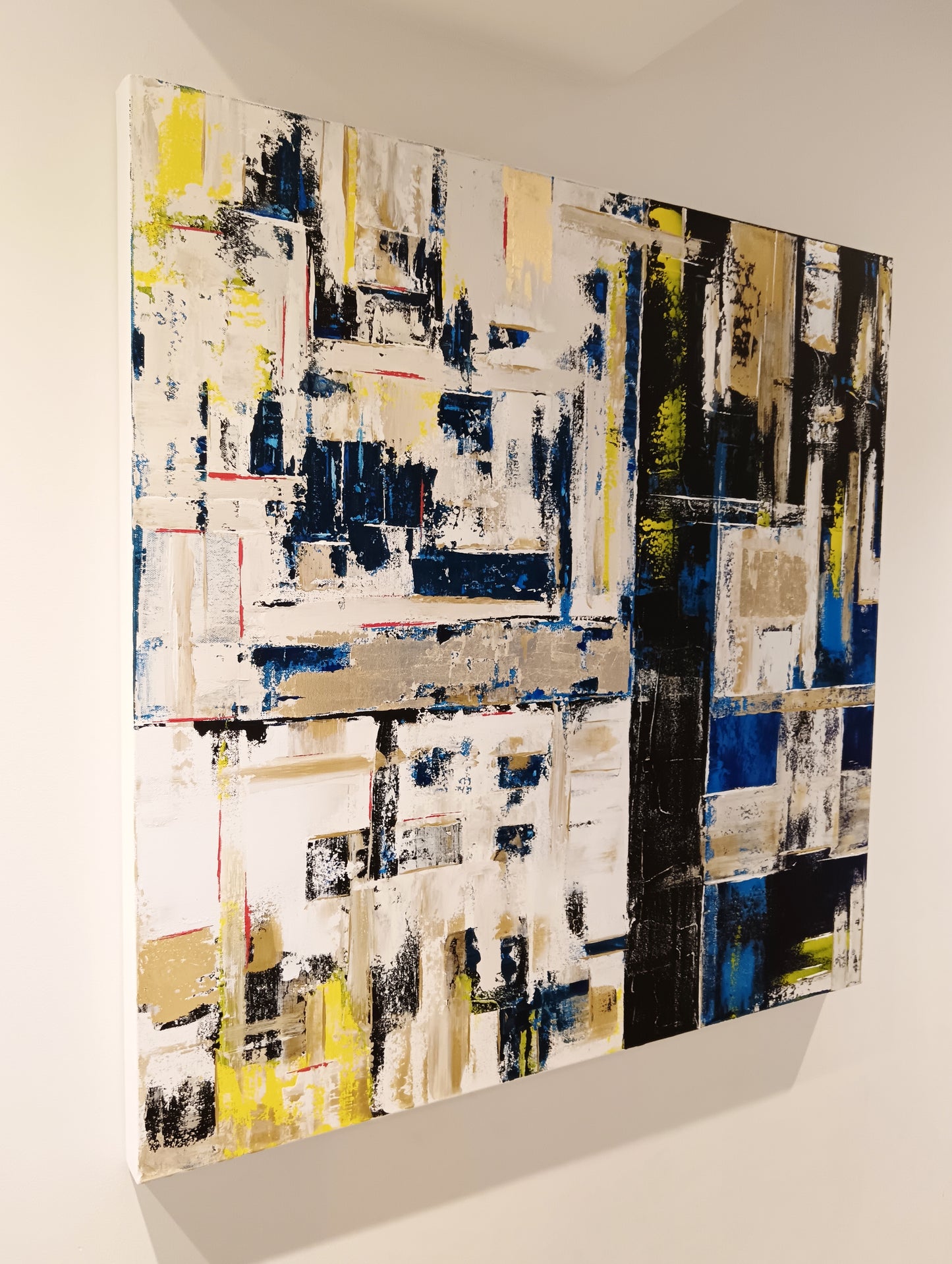 Peinture abstraite sur toile "Numéro 112" 80x80cm