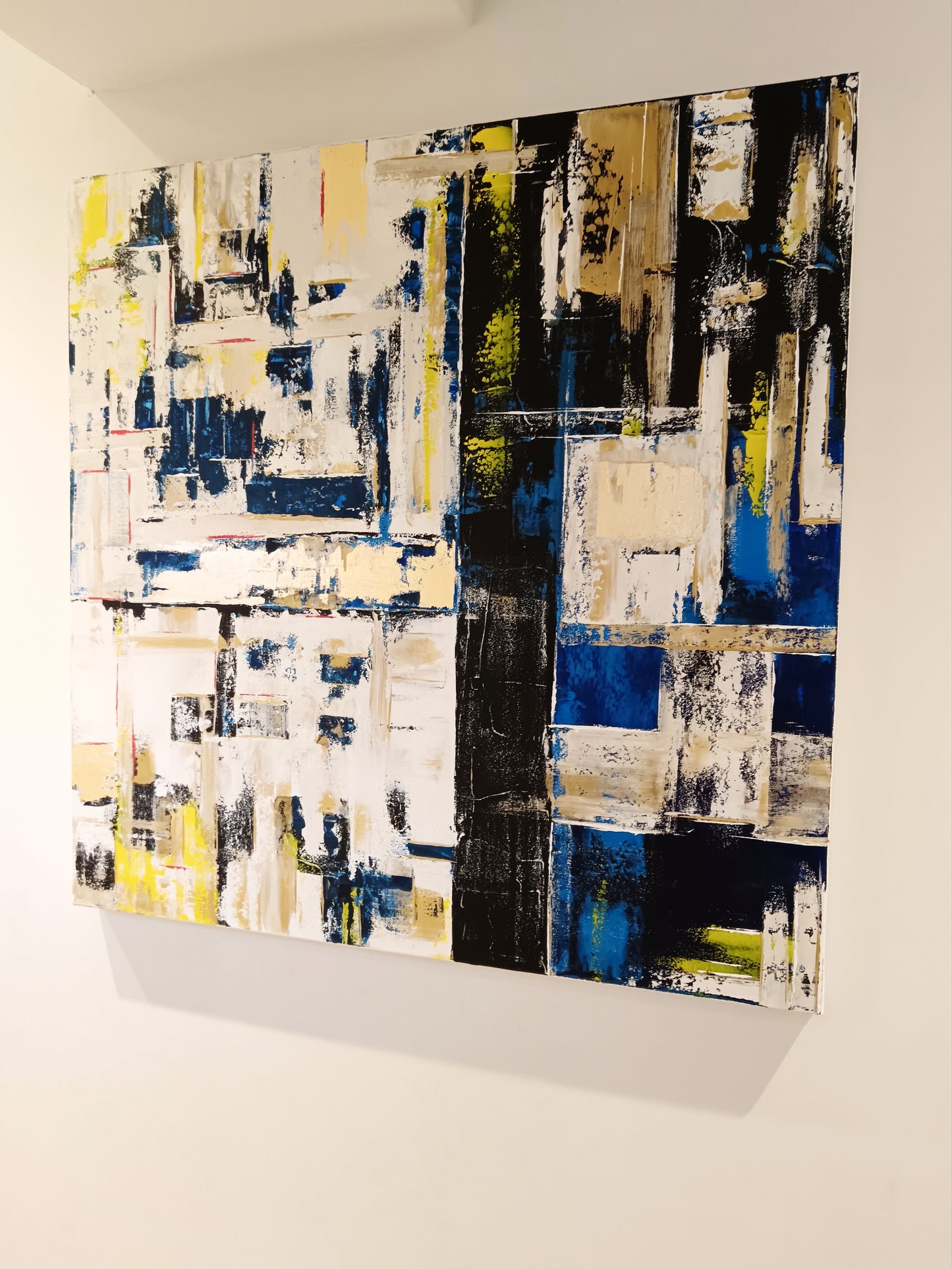 Peinture abstraite sur toile "Numéro 112" 80x80cm
