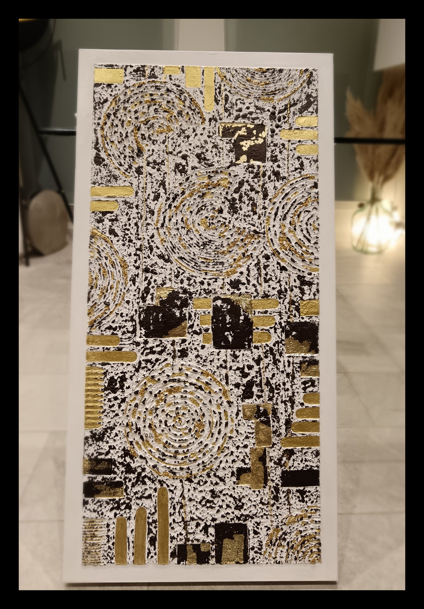Peinture abstraite sur toile "Numéro 114" 100x50cm